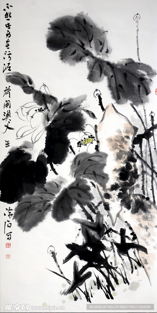 荷花写意