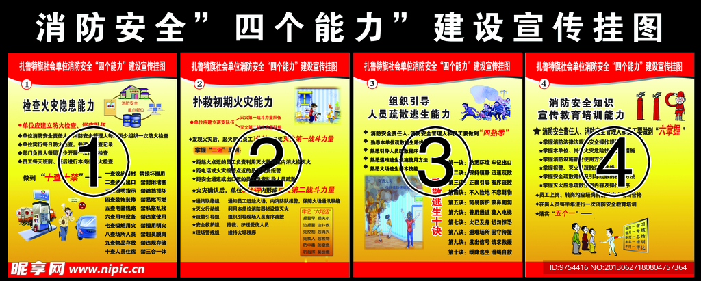 消防四个能力挂图
