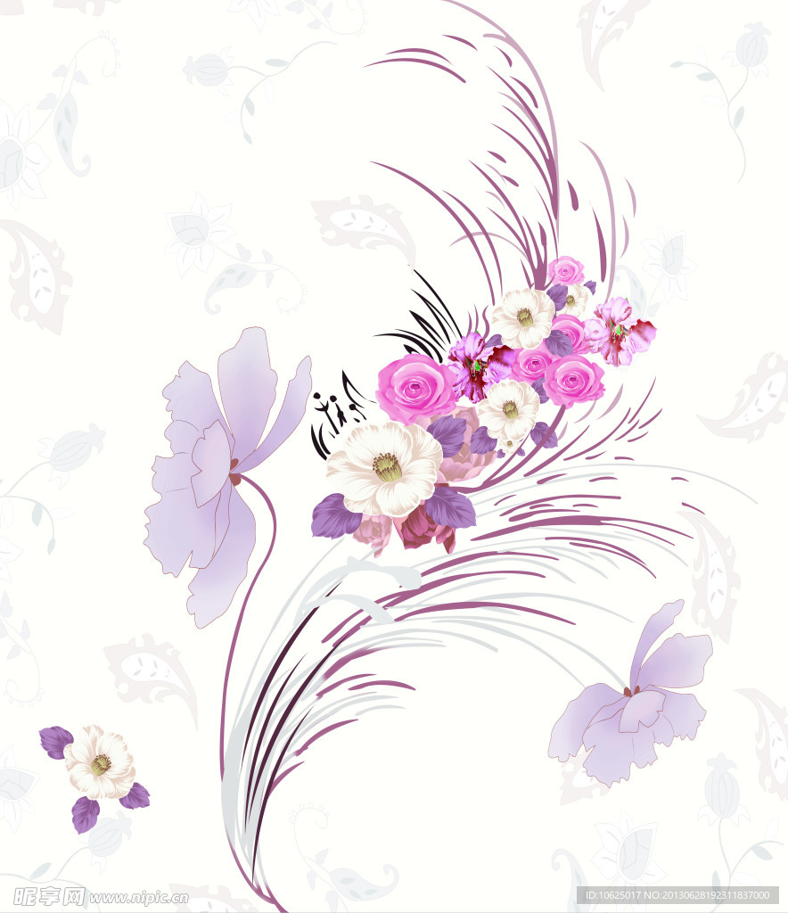 花朵移门