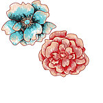 电脑手绘花卉