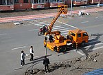 吊车吊电缆抢修
