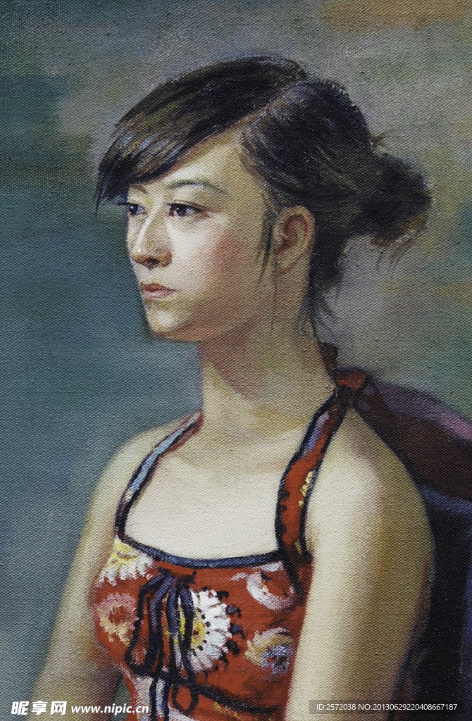 少女油画