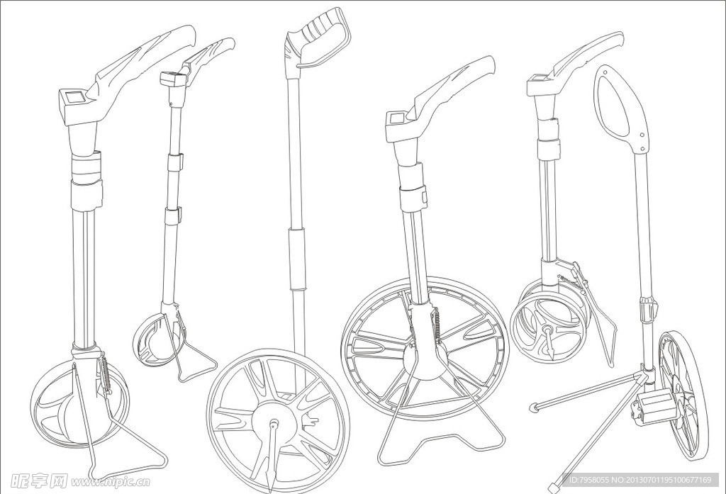 轮式测距仪简图