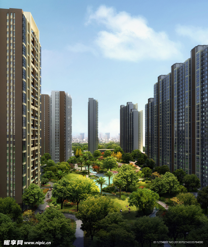 小区建筑效果图