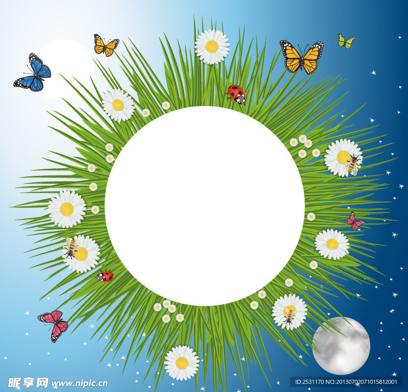 梦幻绿草地背景