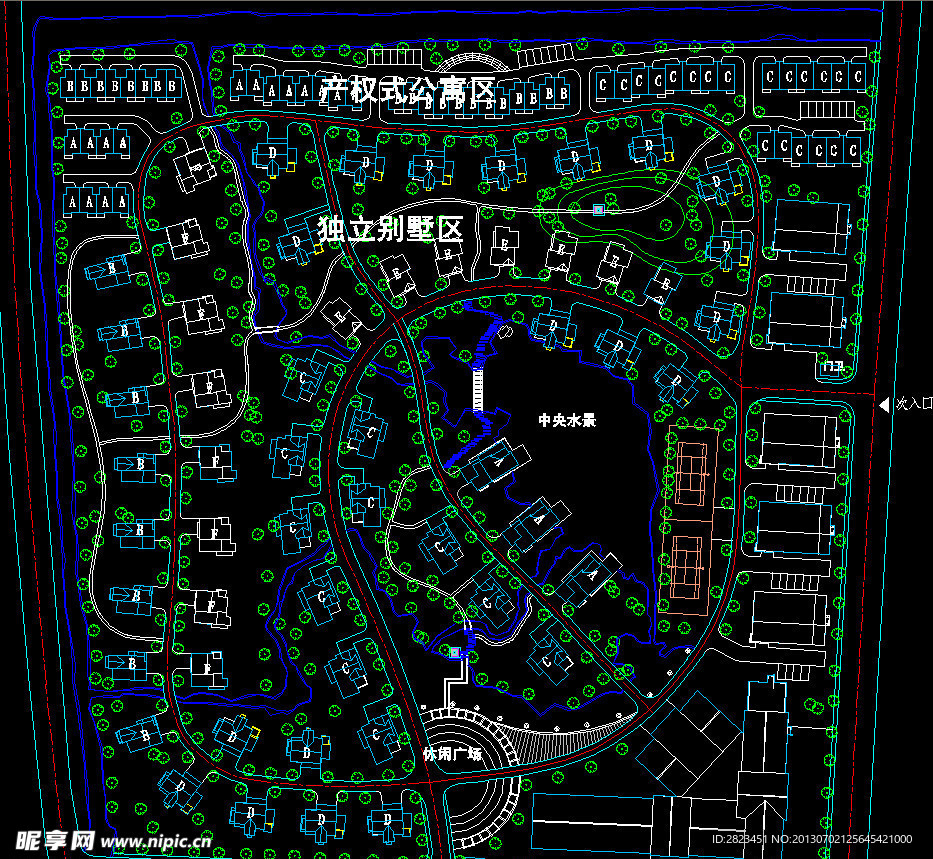 某别墅小区的总体规划