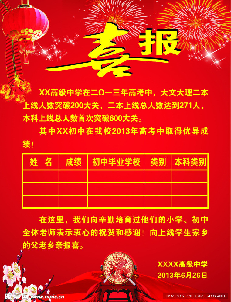 喜报