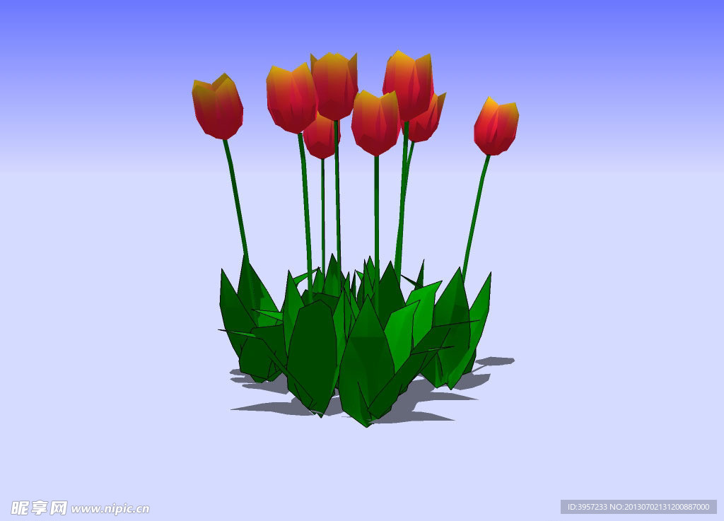 花草3D模型