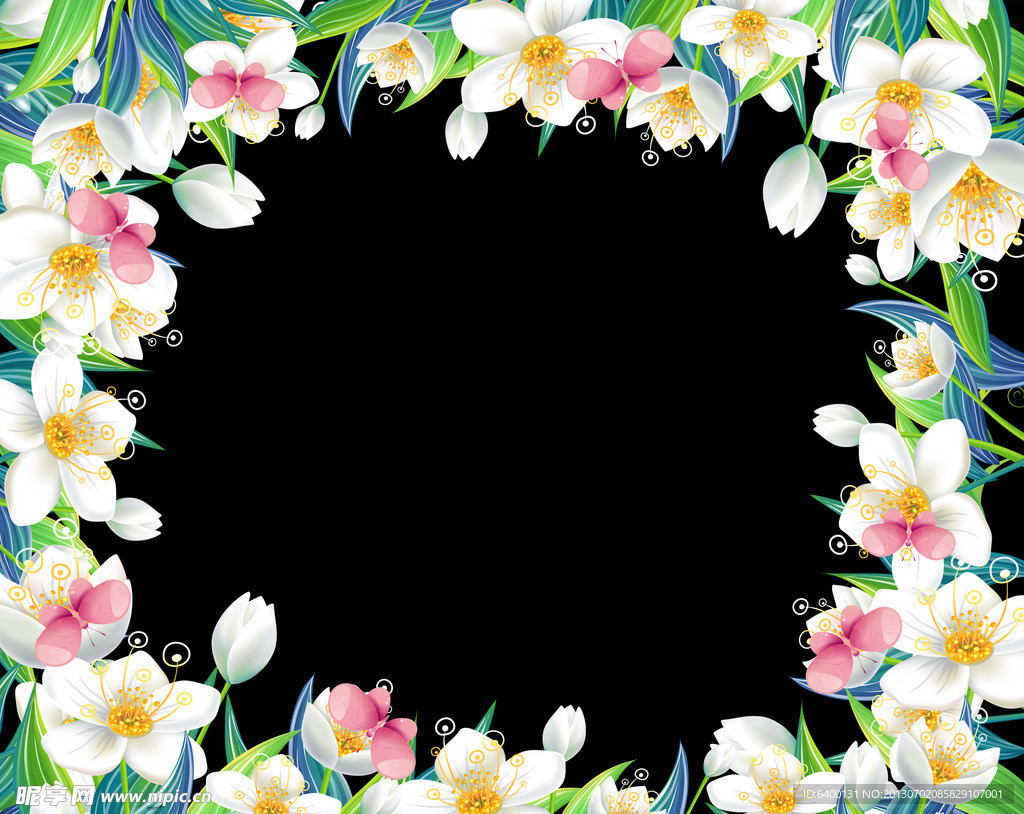 鲜花素材 花框