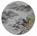屏风山水画