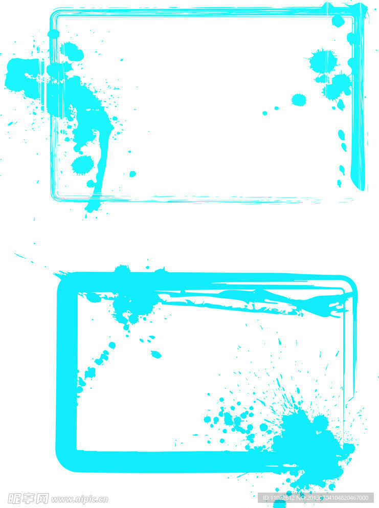 蓝色边框
