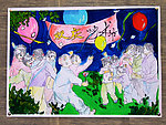 美术展览学生色彩画