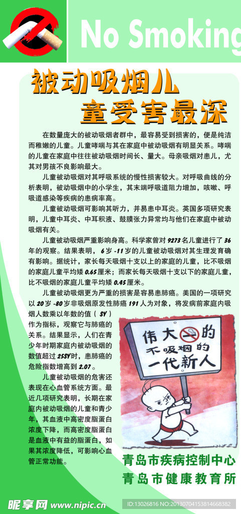 戒烟展板