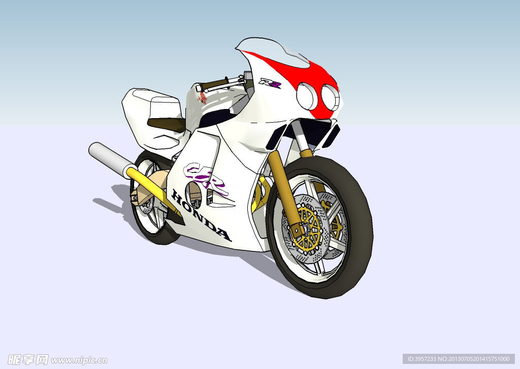 摩托赛车3D模型