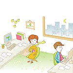 矢量卡通商务人士