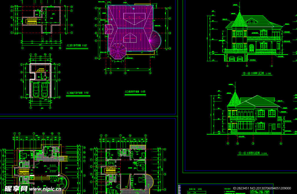 四套经典的别墅施工图