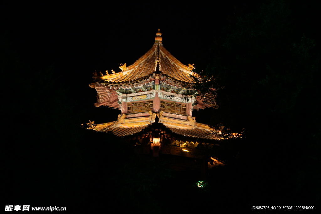 夜景 凉亭 亮化工程