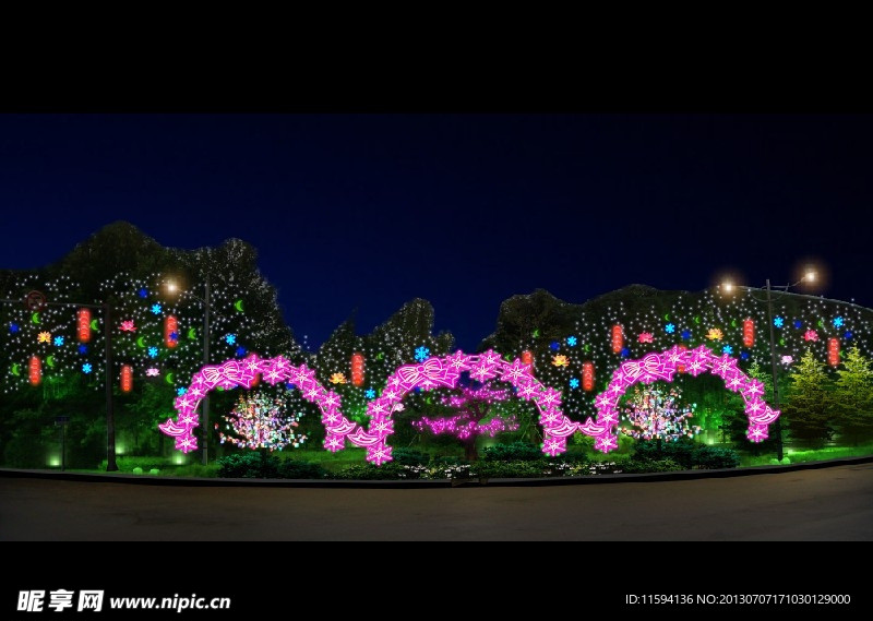 街道 夜景效果