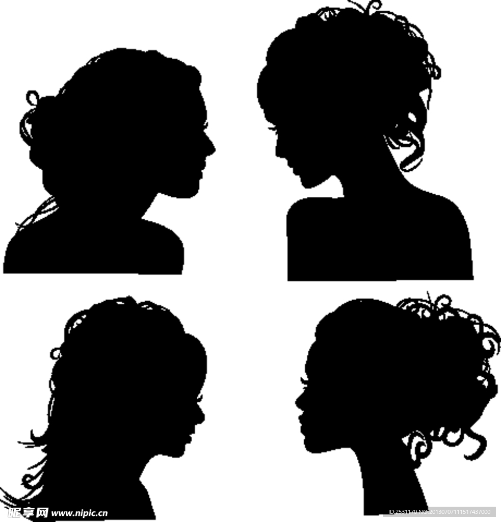 女性剪影
