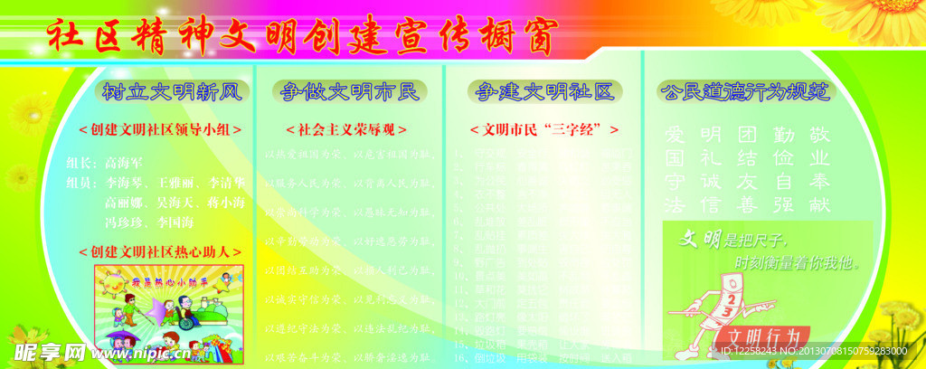 社区宣传栏展板