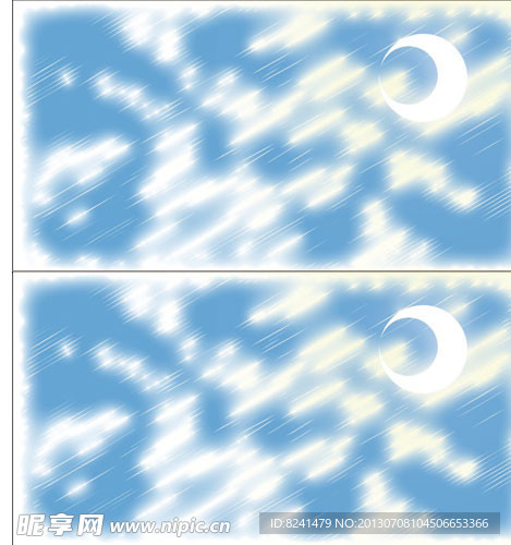 蓝色背景月亮星星