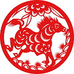 剪纸马