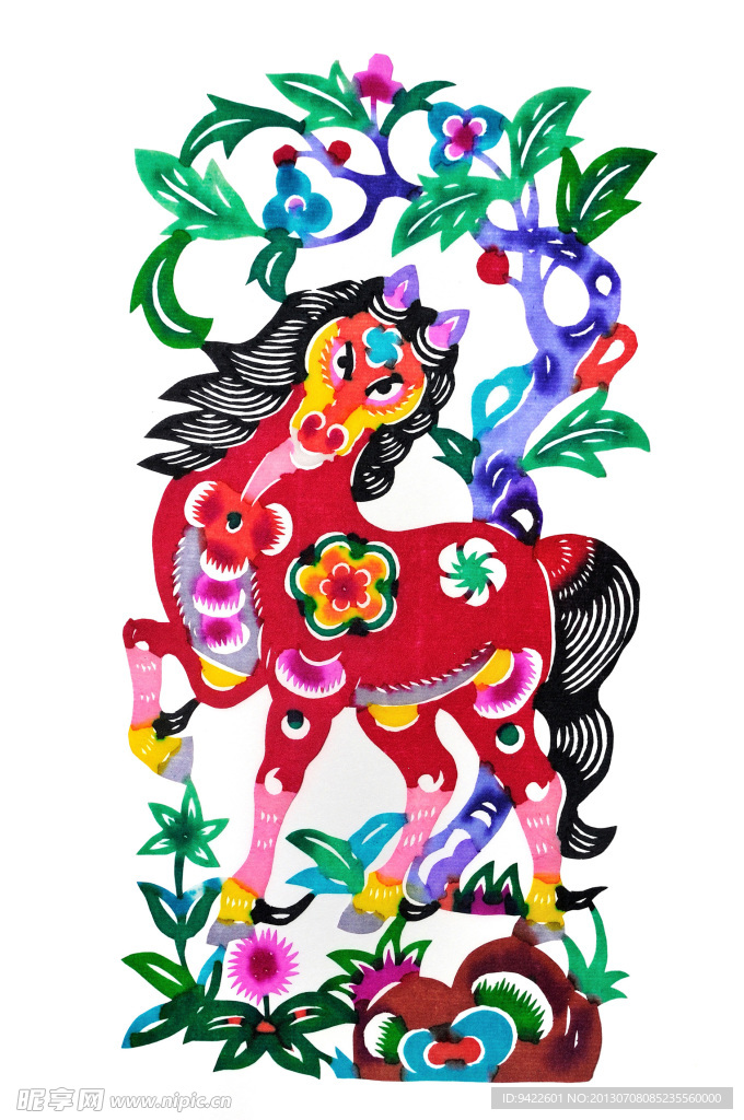 年画 马