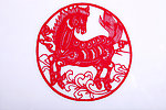 剪纸马