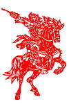 剪纸马