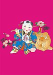 中国传统画牧童 黄牛