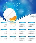 2014日历矢量素材