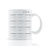 2014日历 杯子