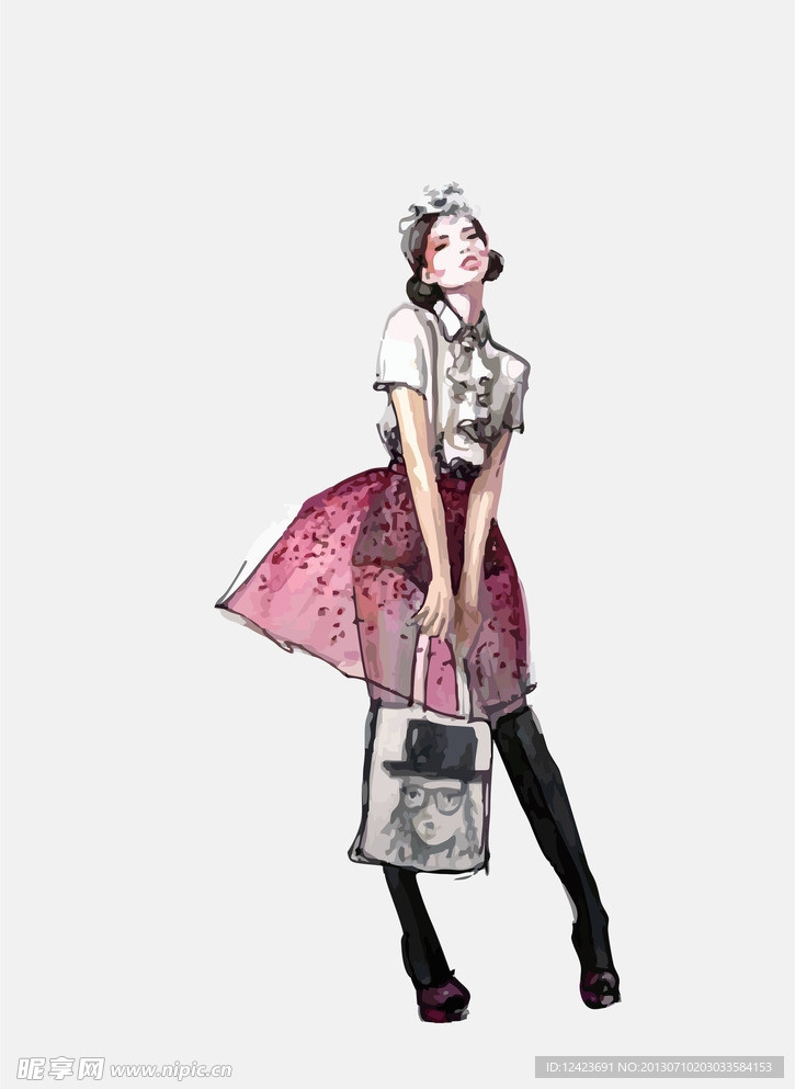 插画女郎