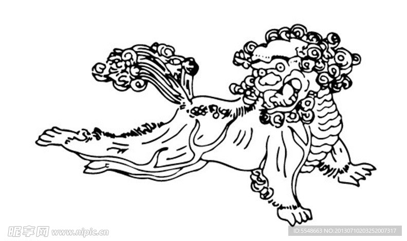 清代吉祥纹样狮子