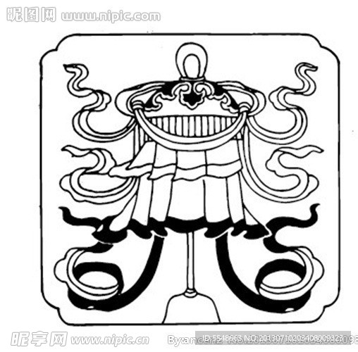 清代吉祥纹样鸾盖