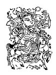 清代吉祥纹样门神左