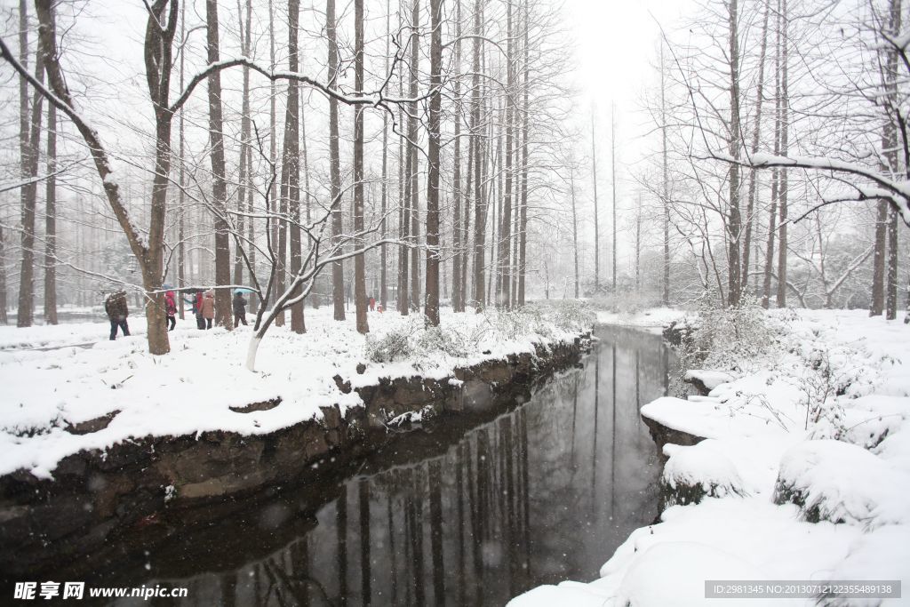 西湖雪景