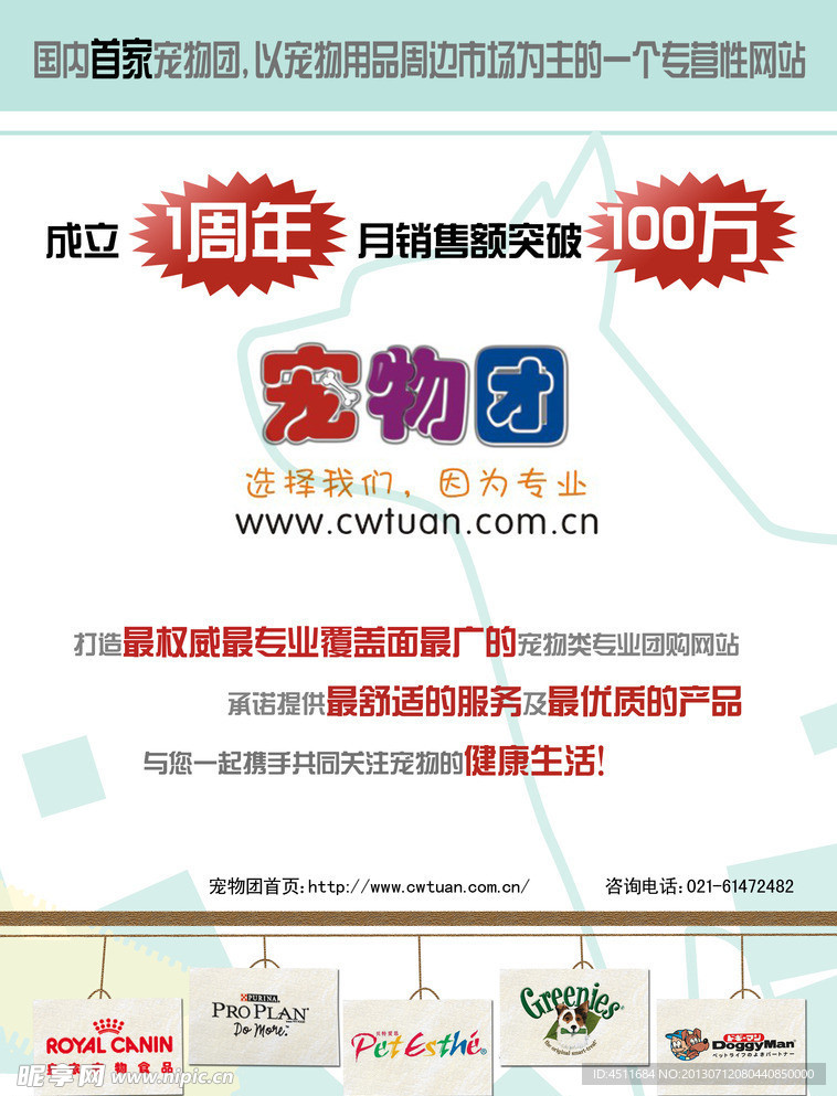 宠物团海报设计