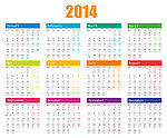 2014年日历