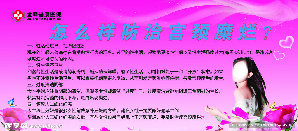 宫颈糜烂医疗展板