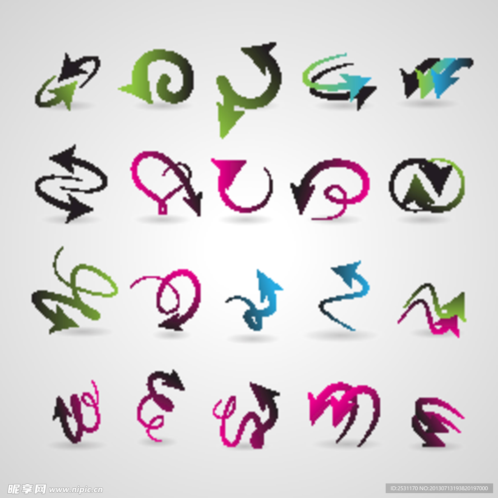 动感箭头logo图标
