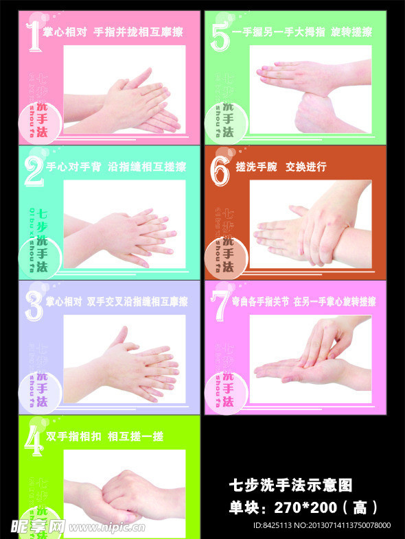 幼儿七步洗手