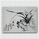 青石国画兰花
