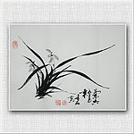 青石国画兰花