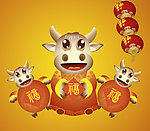 卡通牛