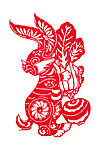 剪纸兔