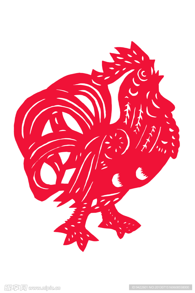 剪纸鸡