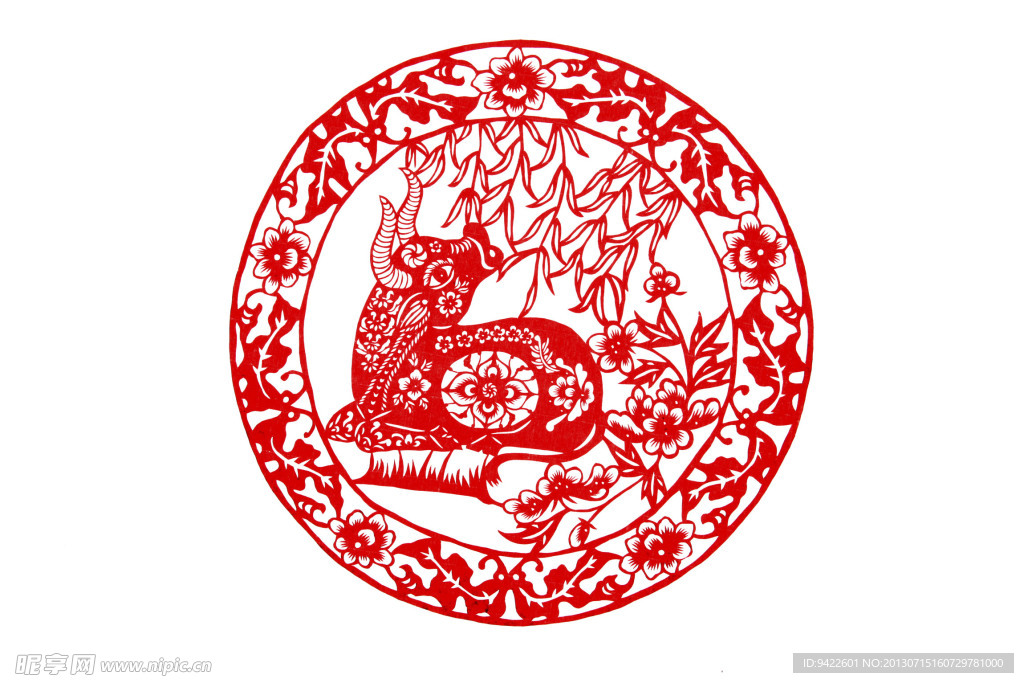 剪纸牛