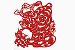 剪纸牛