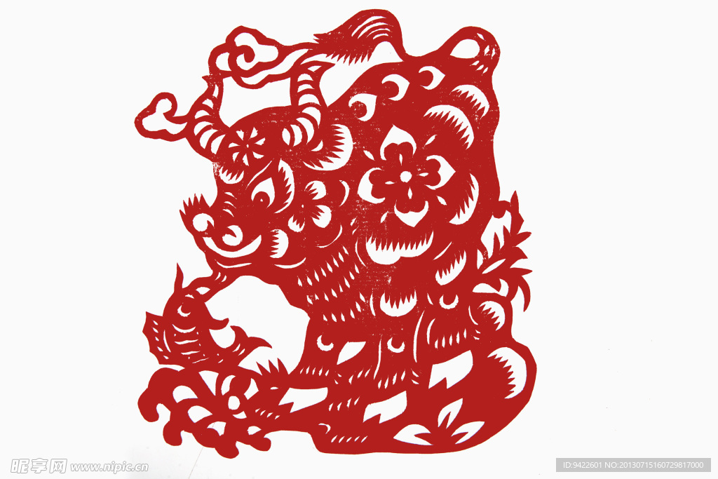 剪纸牛